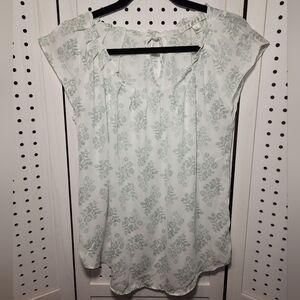 Lauren Conrad Medium Lightweight Short sleeve White Green